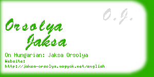 orsolya jaksa business card